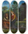 Triptych art skateboard deck of Eugne Delacroix The Education Of The Virgin by Eugene Delacroix (1798-1863)