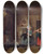 Triptych art skateboard deck of William Hogarth The Distressed Poet_1 by William Hogarth (1697-1764)