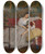Triptych art skateboard deck of Gustave Lonard De Jonghe Mother With Her Young Daughter by Gustave Leonard De Jonghe (1829-1893)