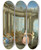 Triptych art skateboard deck of Sbastien Leclerc The Younger Le Menuet by Sebastien Leclerc The Younger (1676-1763)
