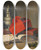 Triptych art skateboard deck of Louiseugne Lambert Still Life With A Censer And A Cardinals Hat by Louis-Eugne Lambert (1825-1900)