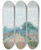 Triptych art skateboard deck of Alfred Sisley Chemin De Prunay Louveciennes_2 by Alfred Sisley (1840-1899)