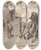 Triptych art skateboard deck of Constantin Guys The Croatian Potentate Narguile by Constantin Guys (1805-1892)