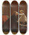 Triptych art skateboard deck of Eastman Johnson Bo Peep The Peep by Eastman Johnson (1824-1906)