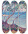 Triptych art skateboard deck of Maximilien Luce Paysage_2 by Maximilien Luce (1858-1941)