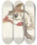 Triptych art skateboard deck of Aert Schouman Head Of A Helmeted Guineafowl by Aert Schouman (1710-1792)