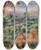 Triptych art skateboard deck of Pierreauguste Renoir Landscape Paysage_2 by Pierre-Auguste Renoir (1841-1919)