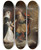 Triptych art skateboard deck of Thodore Gricault La Fiance Dabydos by Theodore Gericault (1791-1824)