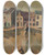 Triptych art skateboard deck of Cyprin Majernk Monument Memorial Of A Famous Man by Cyprian Majernik (1909-1945)