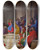 Triptych art skateboard deck of Jean Auguste Dominique Ingres Jesus Among The Doctors by Jean Auguste Dominique Ingres (1780-1867)