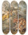 Triptych art skateboard deck of Jean Bernard Restout Aeneas And Dido Fleeing The Storm by Jean Bernard Restout (1732-1797)