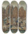 Triptych art skateboard deck of Charles Bowman Sampler_1 by Charles Bowman