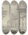 Triptych art skateboard deck of Christian Stcklin Palastruine Links Ein Obelisk by Christian Stocklin (1741-1795)