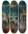 Triptych art skateboard deck of Eemu Myntti On The Beach by Eemu Myntti (1890-1943)