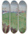 Triptych art skateboard deck of Alfred William Finch The Wellington Racecourse In Drizzle Ostende by Alfred William Finch (1854-1930)
