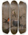 Triptych art skateboard deck of Martin Johnson Heade Hummingbirds And Their Nest by Martin Johnson Heade (1819-1904)