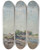 Triptych art skateboard deck of Alfred Sisley Saintmamms Loing Canal by Alfred Sisley (1840-1899)