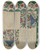 Triptych art skateboard deck of Ralph Atkinson Quilt_1 by Ralph Atkinson (20-)