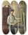 Triptych art skateboard deck of Mark Gertler The Artist In His Studio by Mark Gertler (1891-1939)