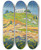 Triptych art skateboard deck of Allen Tucker The Rise by Allen Tucker (1866-1939)