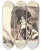 Triptych art skateboard deck of Oluf Hartmann Studie Til Ddalus Og Ikarus_4 by Oluf Hartmann (1879-1910)