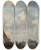 Triptych art skateboard deck of Willem Van De Velde The Younger Entrance To A Dutch Port by Willem van de Velde the Younger (1633-1707)