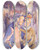 Triptych art skateboard deck of Peter Hansen Fra Enghavevej Aften by Peter Hansen (1868-1928)