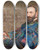 Triptych art skateboard deck of Leon Wyczkowski Portret Feliksa Jasieskiego W Bkitnym Kaftanie by Leon Wyczolkowski (1852-1936)