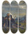 Triptych art skateboard deck of Peter Nicolai Arbo After The Battle by Peter Nicolai Arbo (1831-1892)
