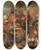 Triptych art skateboard deck of Follower Of Peter Paul Rubens The Battle Of The Amazons_2 by Follower Of Peter Paul Rubens (1577-1640)