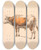 Triptych art skateboard deck of Johan Thomas Lundbye Stende Rdbroget Tyr Vendt Mod Venstre Set Skrt Bagfra by Johan Thomas Lundbye (1818-1848)
