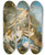 Triptych art skateboard deck of Franois Boucher Mercury Confiding The Infant Bacchus To The Nymphs by Francois Boucher (1703-1770)