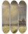 Triptych art skateboard deck of Hermann Ottomar Herzog Two Ships By The Shoreline by Hermann Ottomar Herzog (1831-1932)