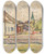 Triptych art skateboard deck of Balder Tomasberg View Of Paldiski by Balder Tomasberg (1897-1919)