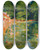 Triptych art skateboard deck of Ludwig Ferdinand Graf Schwimmbad by Ludwig Ferdinand Graf (1868-1932)