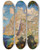 Triptych art skateboard deck of Konstantin Ivanovich Gorbatov View Of Monte Solaro Capri by Konstantin Ivanovich Gorbatov (1876-1945)