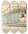Triptych art skateboard deck of Jessie Willcox Smith Child Sleeping by Jessie Willcox Smith (1863-1935)