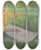 Triptych art skateboard deck of Richard Nicolas Roland Holst Woman Of Huizen Sitting Under A Tree by Richard Nicolaus Roland Holst (1868-1938)