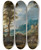 Triptych art skateboard deck of Joos De Momper Gebirgslandschaft Mit Pilgern Und Fahrendem Volk by Joos de Momper (1564-1634)