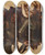 Triptych art skateboard deck of Jzef Simmler Figures Of Armoured Guards Study To The Painting Catherine Jagiellon In Gripsholm Prison by Jozef Simmler (1823-1868)