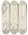 Triptych art skateboard deck of Mikul Galanda Tdie Materstva A Anjeli by Mikulas Galanda (1895-1938)