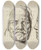Triptych art skateboard deck of David Humbert De Superville Michiel Adr De Ruyter En Face En En Profil Sculptuur by David Humbert De Superville (1770-1849)
