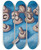 Triptych art skateboard deck of Marsden Hartley Mushrooms On A Blue Background by Marsden Hartley (1877-1943)