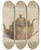 Triptych art skateboard deck of Frank Nelson Teapot by Frank Nelson
