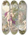 Triptych art skateboard deck of Willem Van Mieris Actaeon Verrast Diana En Haar Gezellinnen by Willem Van Mieris (1662-1747)