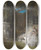 Triptych art skateboard deck of Albert Von Keller Galante Szene Im Park by Albert Von Keller (1844-1920)
