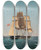 Triptych art skateboard deck of Christoffer Wilhelm Eckersberg The Corvette Najaden Under Sail_2 by Christoffer Wilhelm Eckersberg (1783-1853)