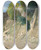Triptych art skateboard deck of Carl Fredrik Hill A Steep Ascent In Montignysurloing by Carl Fredrik Hill (1849-1911)