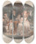 Triptych art skateboard deck of George Morland A Tea Garden by George Morland (1763-1804)