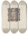 Triptych art skateboard deck of Lam Qua Design For A Hall Lamp No6 by Lam Qua (1801-1860)